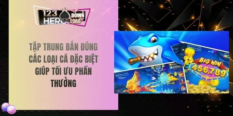 Tập trung bắn đúng các loại cá đặc biệt giúp tối ưu phần thưởng