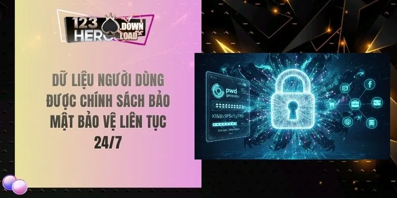 Dữ liệu người dùng được chính sách bảo mật bảo vệ liên tục 24/7